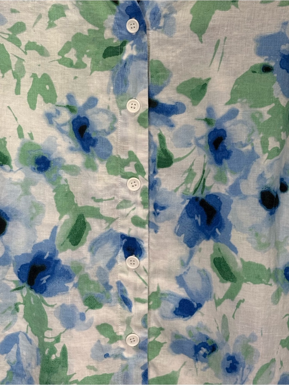 Jones New York Linen Blue Floral  Top
Size 2X - Picture 7 of 12
